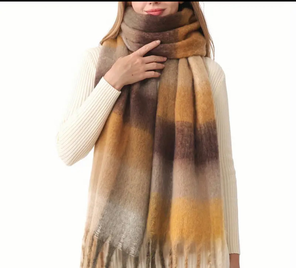 DOORBUSTER DEAL - Soft & Fluffy Scarf - Earth Tone