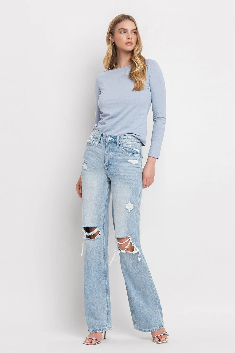 Vervet 90's Vintage High Rise Flare Jeans - Sunny Plains