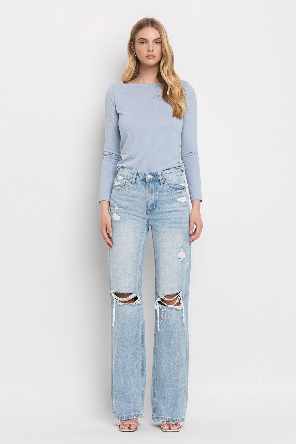 Vervet 90's Vintage High Rise Flare Jeans - Sunny Plains