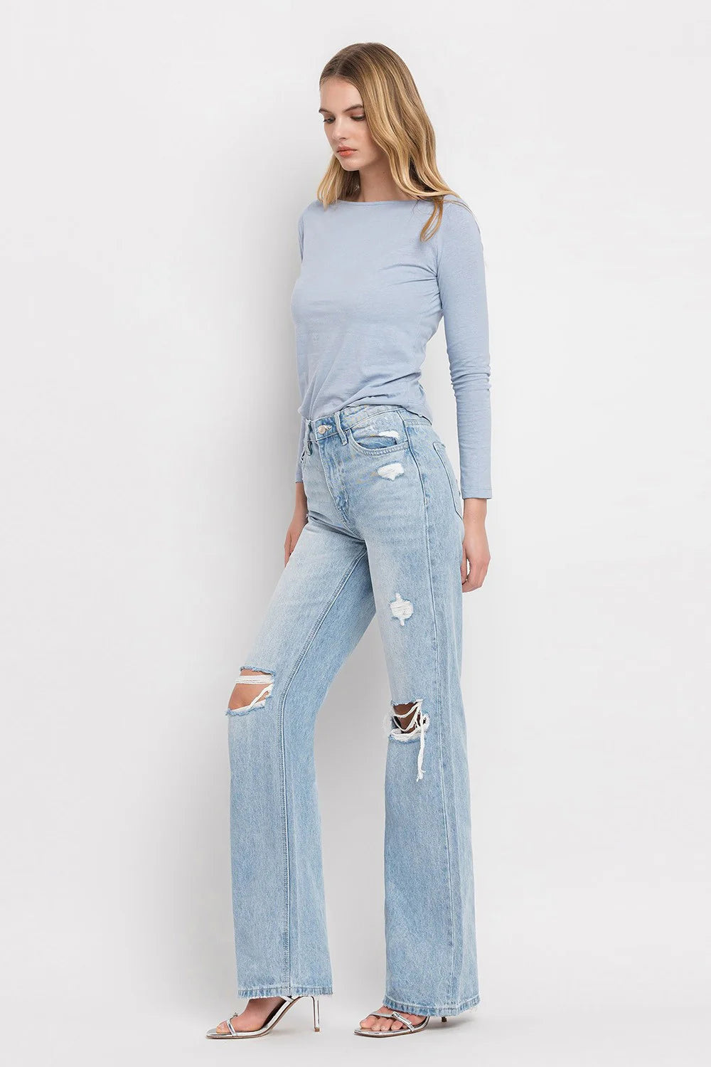 Vervet 90's Vintage High Rise Flare Jeans - Sunny Plains