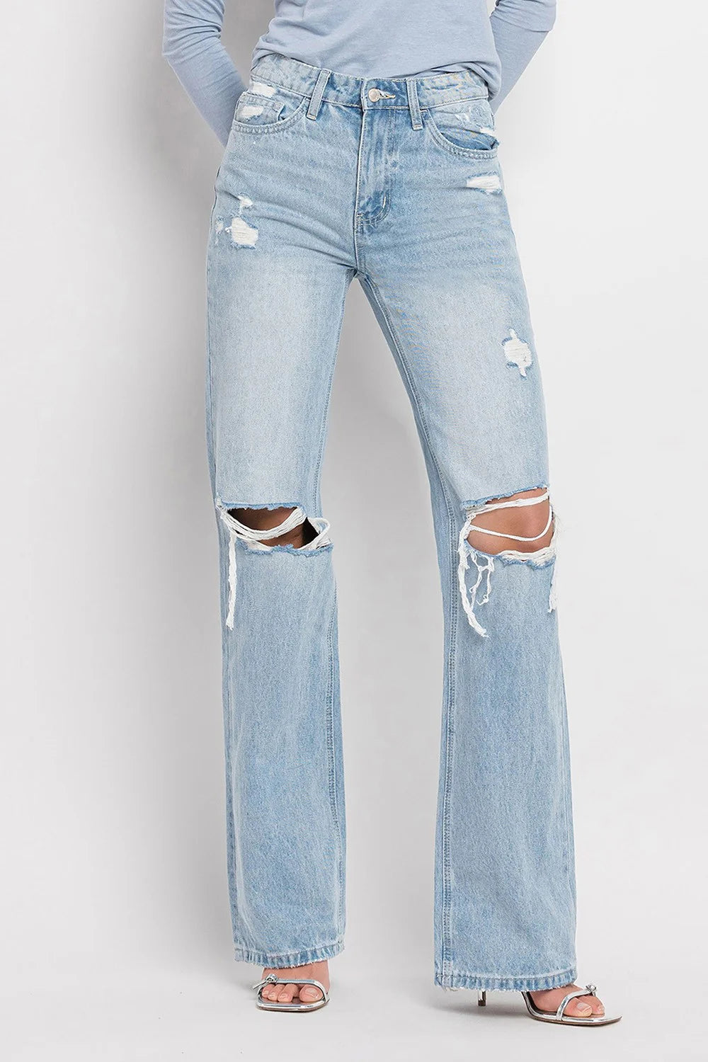 Vervet 90's Vintage High Rise Flare Jeans - Sunny Plains