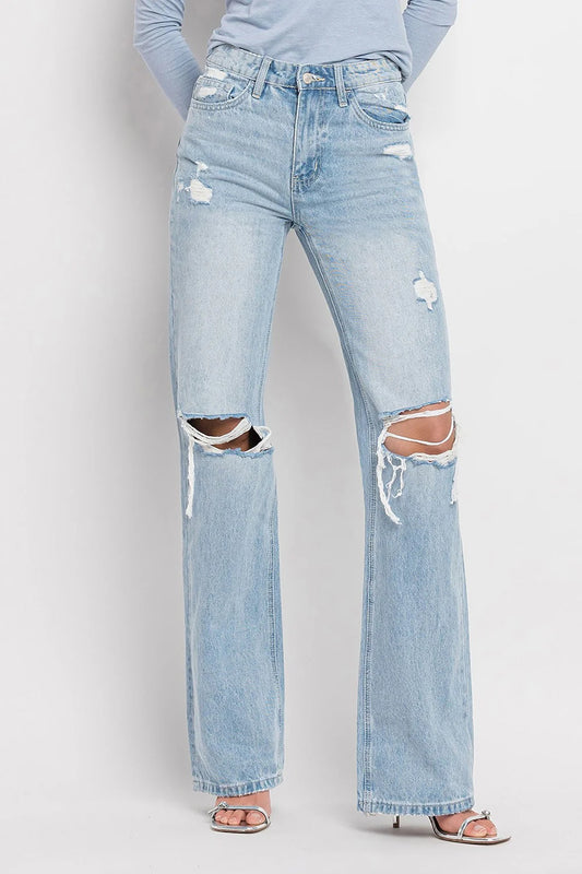 Vervet 90's Vintage High Rise Flare Jeans - Sunny Plains