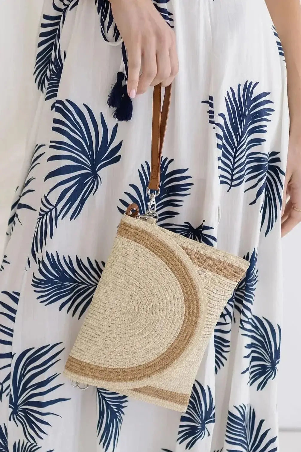 Josie Straw Crossbody Bag/Clutch