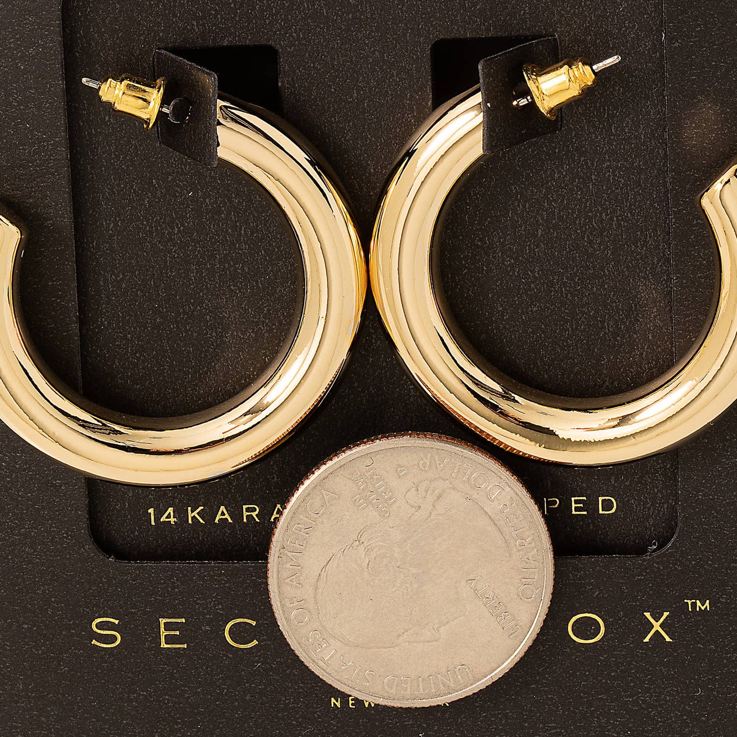 Secret Box 35Mm Hoop Earrings