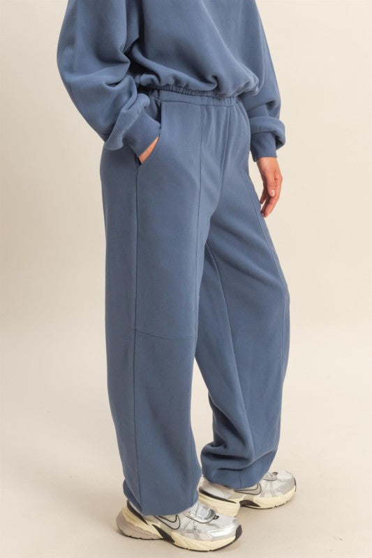 Cuddle Up Jogger Sweatpants - Dusty Blue