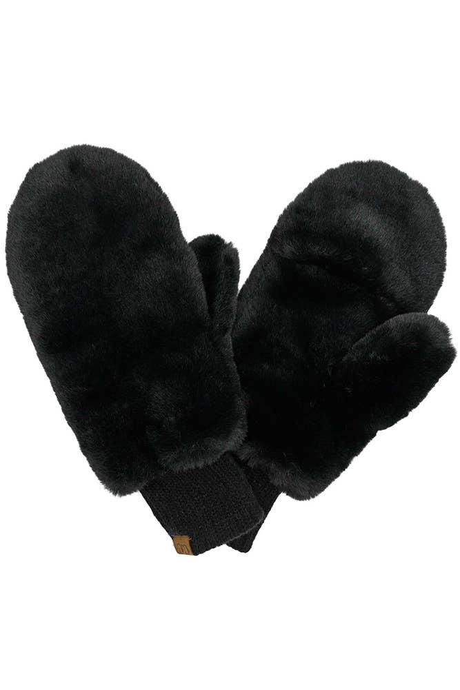 C.C Faux Fur Mittens with Shepherd Lining - 4 Colors