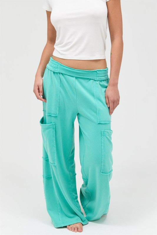 Free Spirit Cargo Lounge Pants - Turquoise