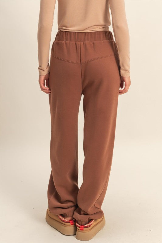 Cuddle Up Jogger Sweatpants - Chestnut