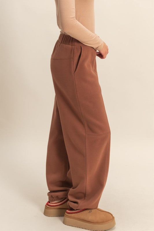 Cuddle Up Jogger Sweatpants - Chestnut