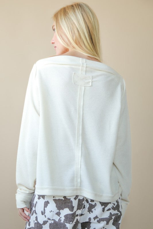 Sofia Boat Neck Long Sleeve Top - FINAL SALE