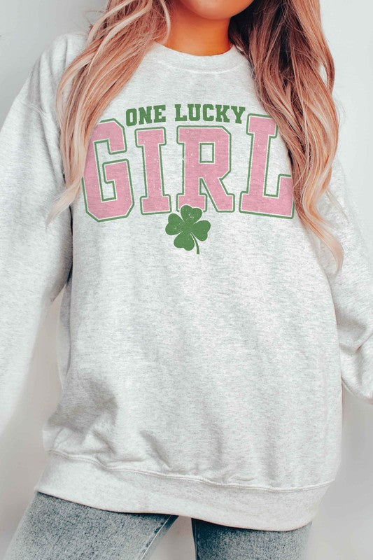 ONE LUCKY GIRL Graphic Sweatshirt