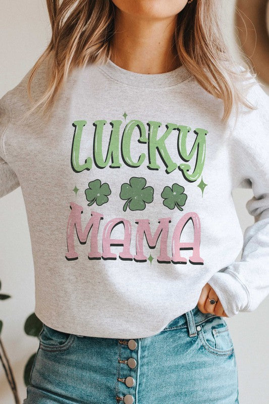 LUCKY MAMA Graphic Sweatshirt