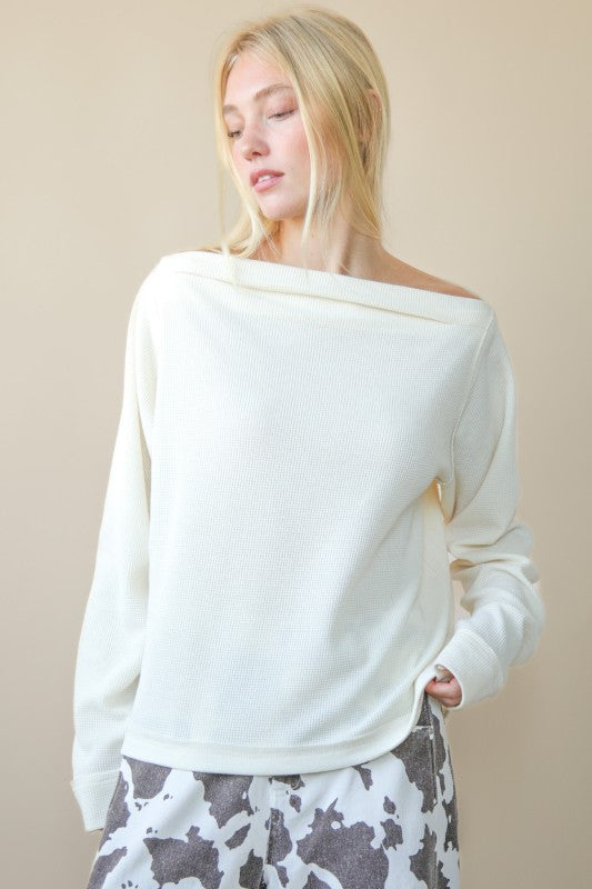 Sofia Boat Neck Long Sleeve Top - FINAL SALE