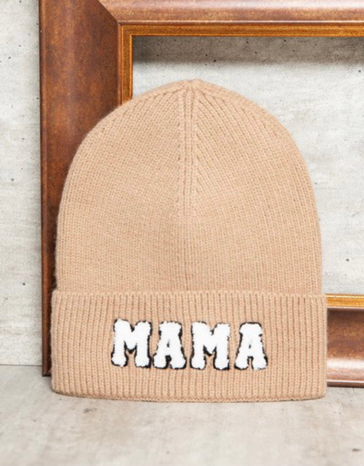 MAMA Beanie Hat - Clay Beige